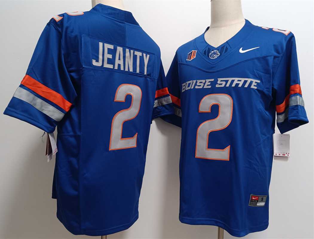 Mens Boise State Broncos #2 Ashton Jeanty Royal 2024 F.U.S.E. Vapor Limited Stitched Football Jersey